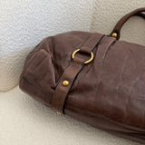 Miu Miu Brown Vitello XL Leather Bag