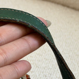 Rare Coach Green Leather Demi Hamptons Buckle Bag