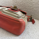 Coach Salmon Legacy Turnlock Bag