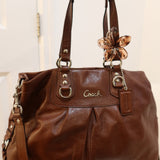 Coach Brown Leather Ashley Carry-All Bag