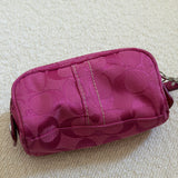 Coach Pink Signature Cosmetic Case