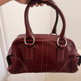 Coach White Mini Boston Satchel Bag