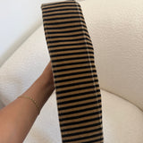 Fendi Velvet Striped B Bis Shoulder Bag