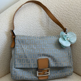 Fendi Signature Light Blue Mamma Baguette Bag