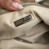 Beige Archive Miu Miu Black Studded Flower Shoulder Bag