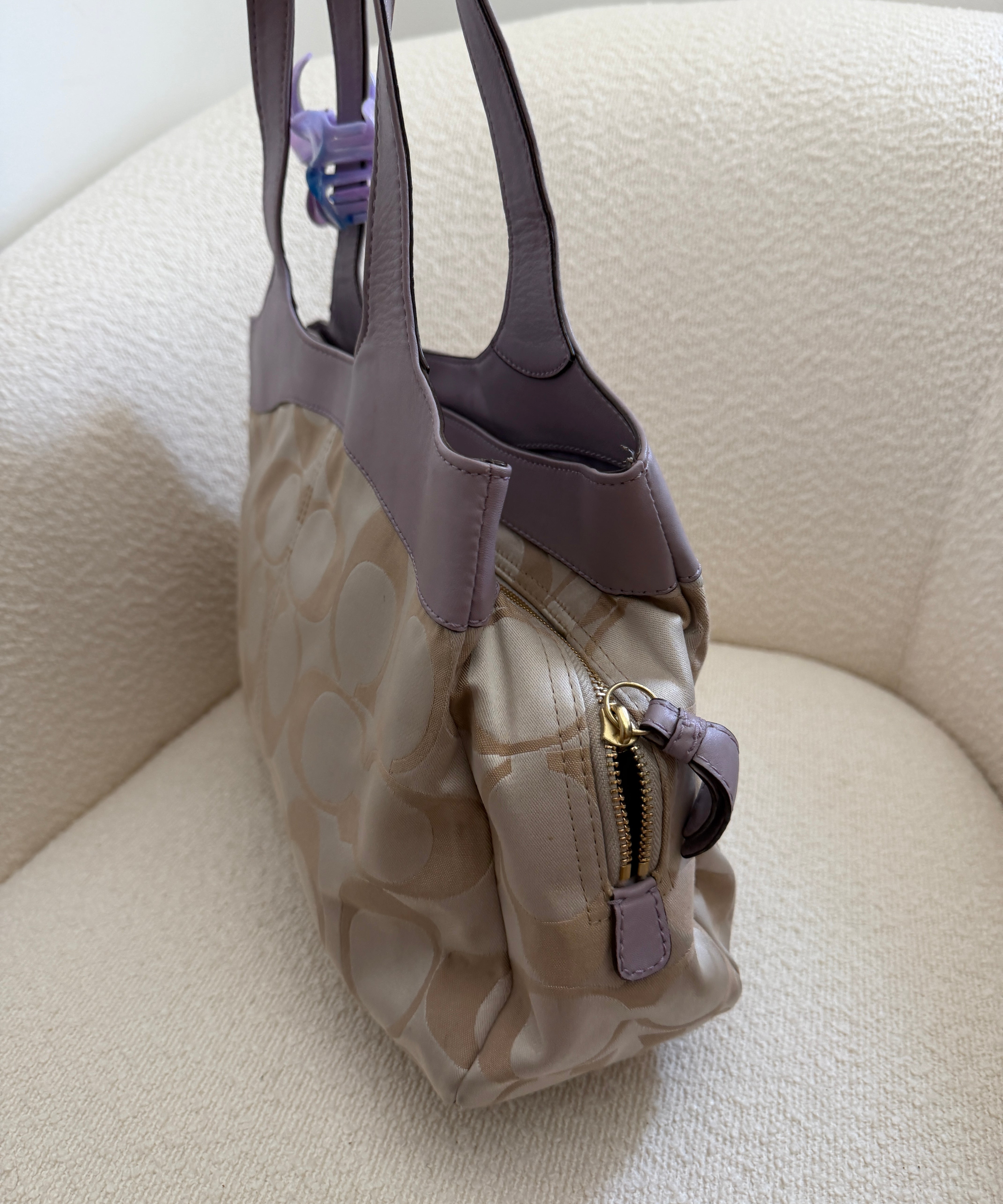 Coach Lilac Signature Lexi Tote Bag