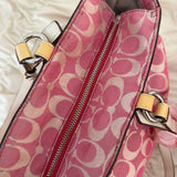 Rare Coach Pink Signature Tote Bag