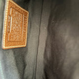 Rare Coach Brown Signature East West Baguette with Stripe