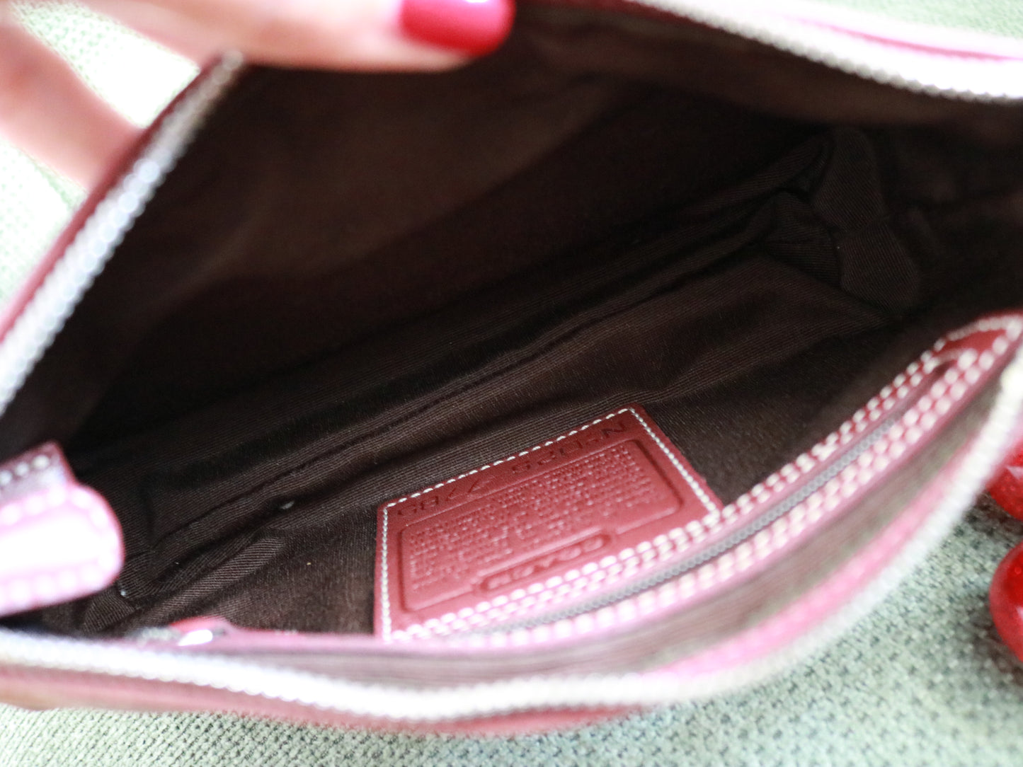 Coach Burgundy Demi Hamptons Bag