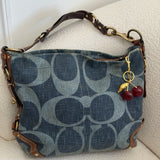 Denim Coach Canvas Large Carly Bag