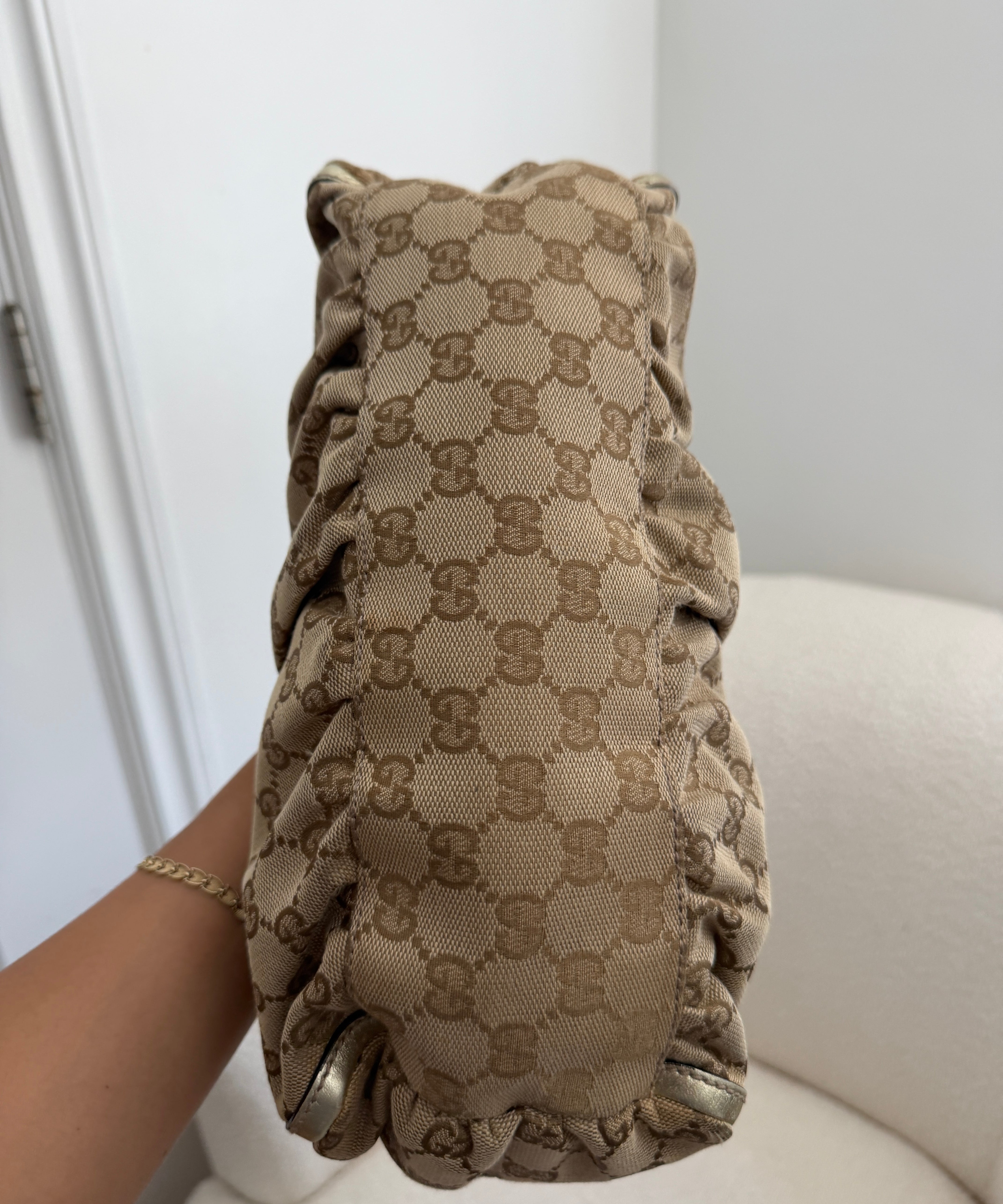 Gold Gucci Mini D-Ring Shoulder Bag