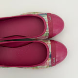 Coach Madras Plaid Poppy Ballet Flats