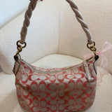 Rare Coach Polka Dot Braided Shoulder Bag