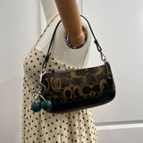 Coach Forest Green Signature Demi Hamptons Bag