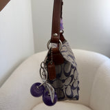 Coach Signature Purple Demi Shoulder Bag
