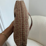 Pink Fendi Zucca Chef Shoulder Bag