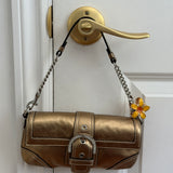 Coach Gold Swarovski Satin Bag