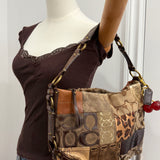 Coach Medium Leopard Patchwork Carly Bag