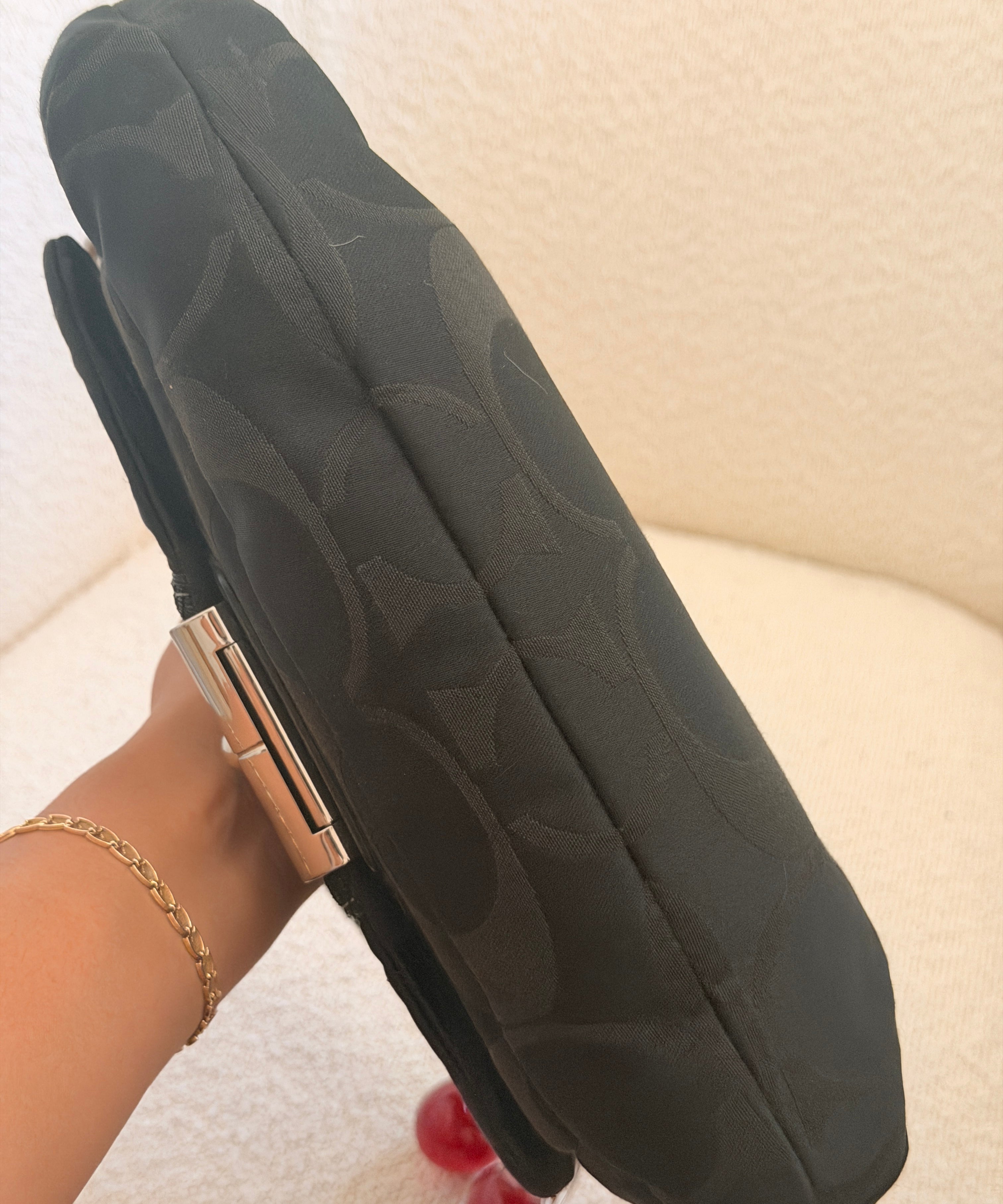 Coach Black Signature Poppy Shoulder Bag