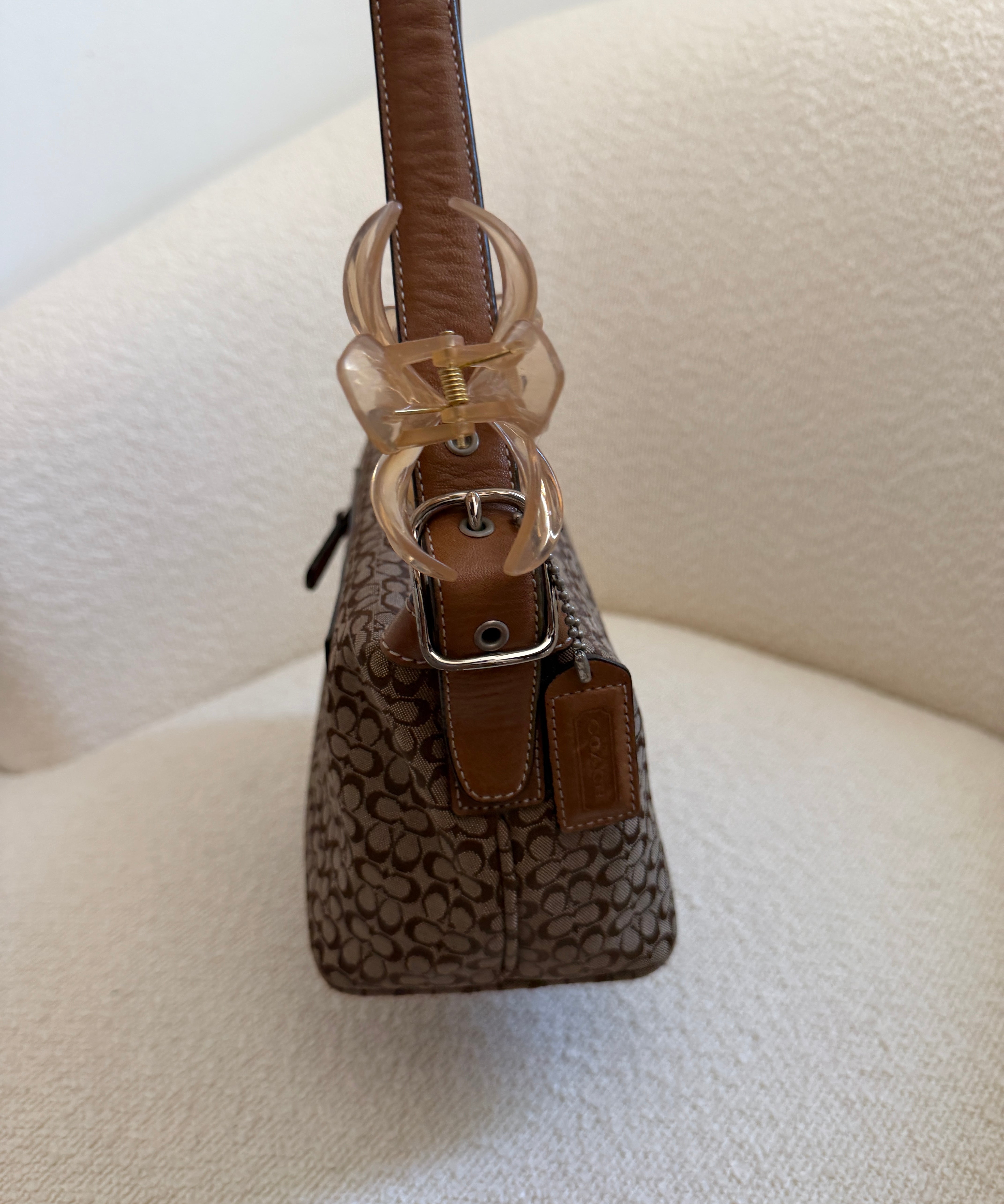 Coach Signature British Tan Demi Shoulder Bag