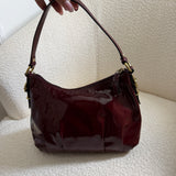 Coach Burgundy Patent Leather Madison Shoulder Bag