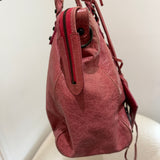 Pink Balenciaga MotoCross City Bag