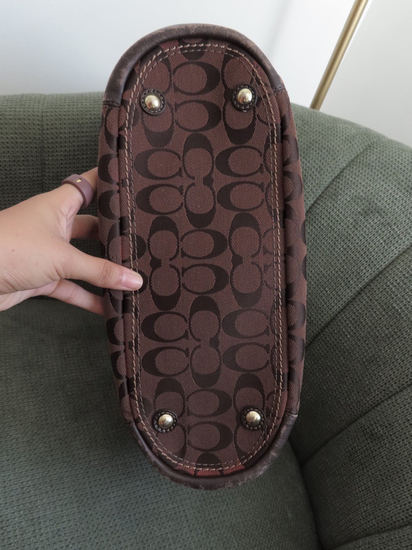 Coach Brown Monogram Tote Bag