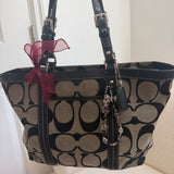 Coach Grey Signature Tote Bag