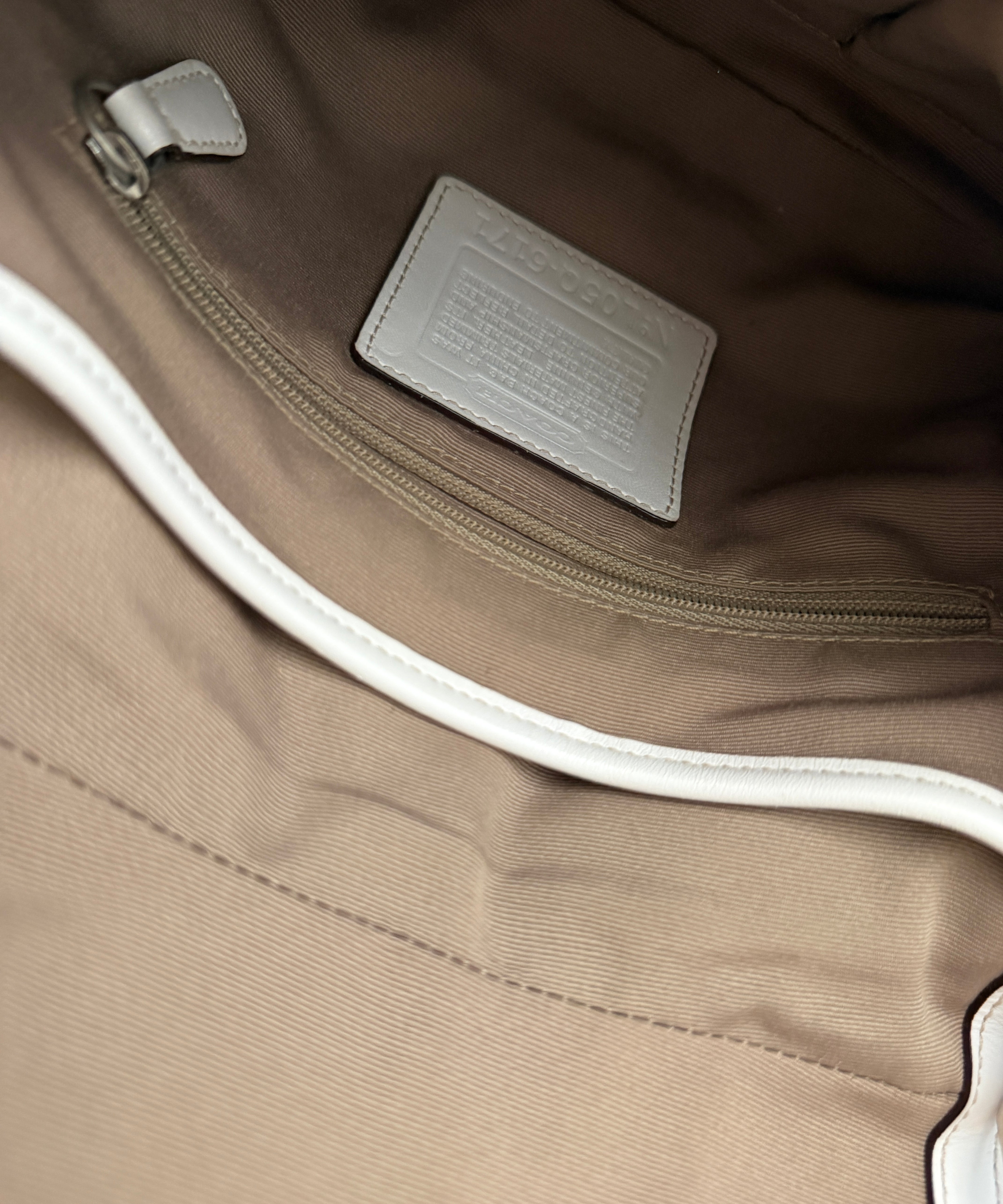 Coach White Canvas Mini Soho Bag