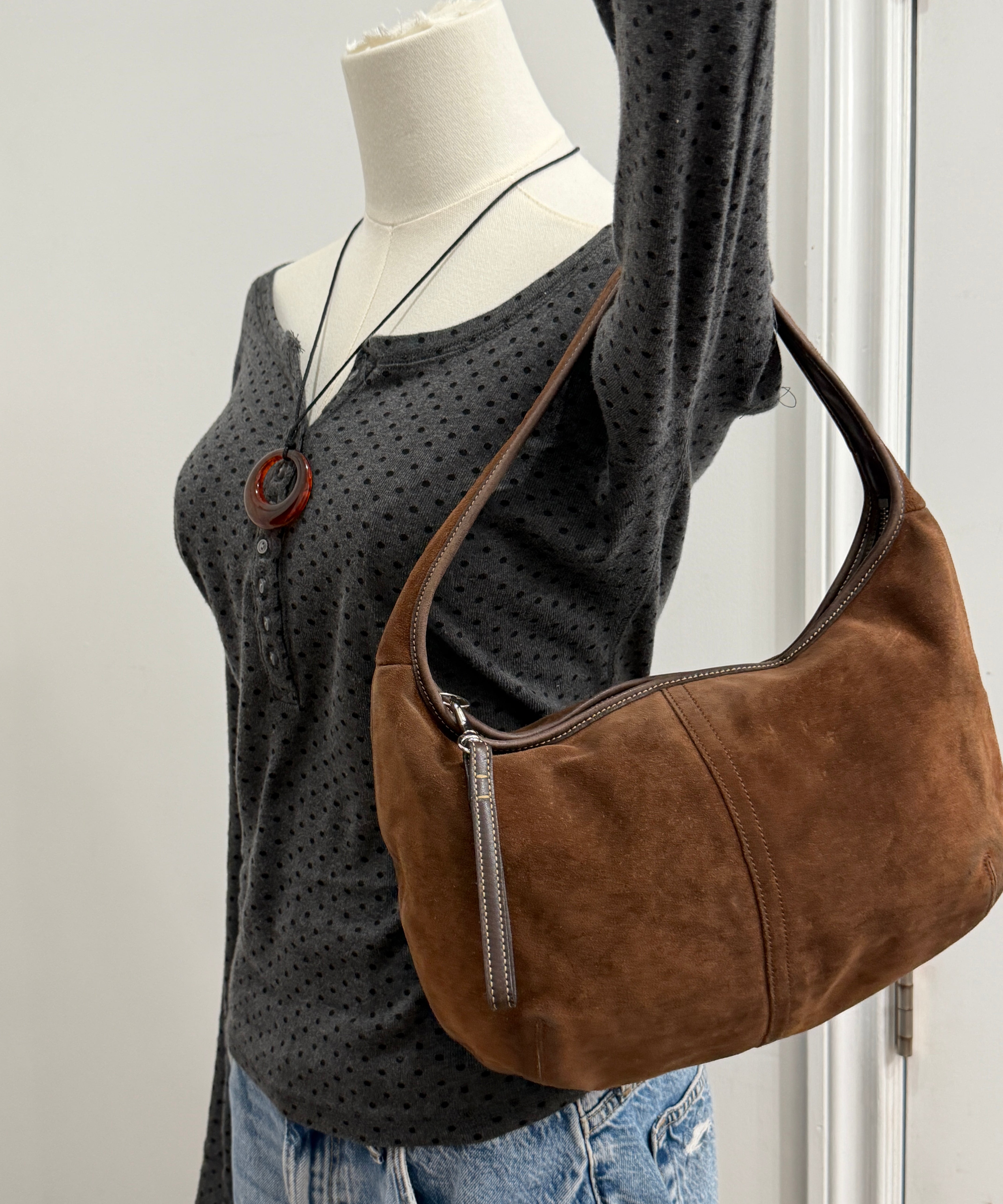 Coach Brown Suede Ergo Hobo Bag