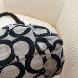 Coach Grey Op Art Signature Maggie Bag