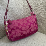 Rare Coach Pink Signature Demi Hamptons Bag