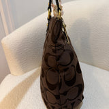 Coach Brown Poppy Tote Bag