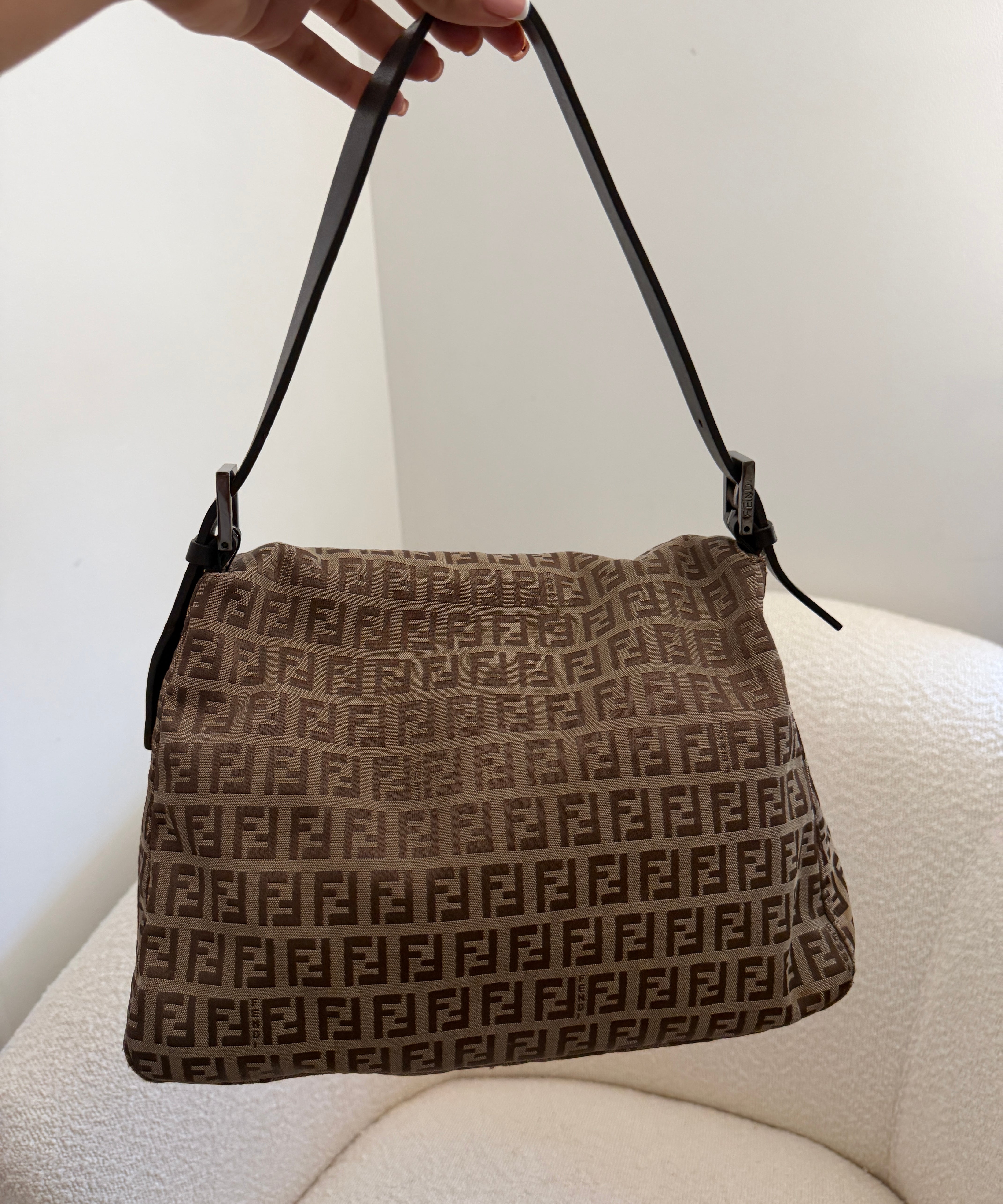 Fendi Signature Brown Mamma Baguette Bag