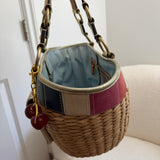 Coach Summer Legacy Bucket Woven Tote Bag