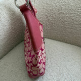 Coach Pink Hamptons Signature Clip Bag