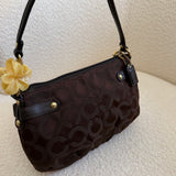Rare Brown Coach Op Art Mini Bag