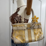 Coach Butter Yellow Signature Hamptons Carry-All Bag