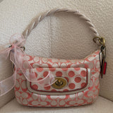 Rare Coach Polka Dot Braided Shoulder Bag