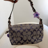 Coach Signature Purple Demi Shoulder Bag