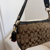 Coach Brown Signature Legacy Turnlock Bag