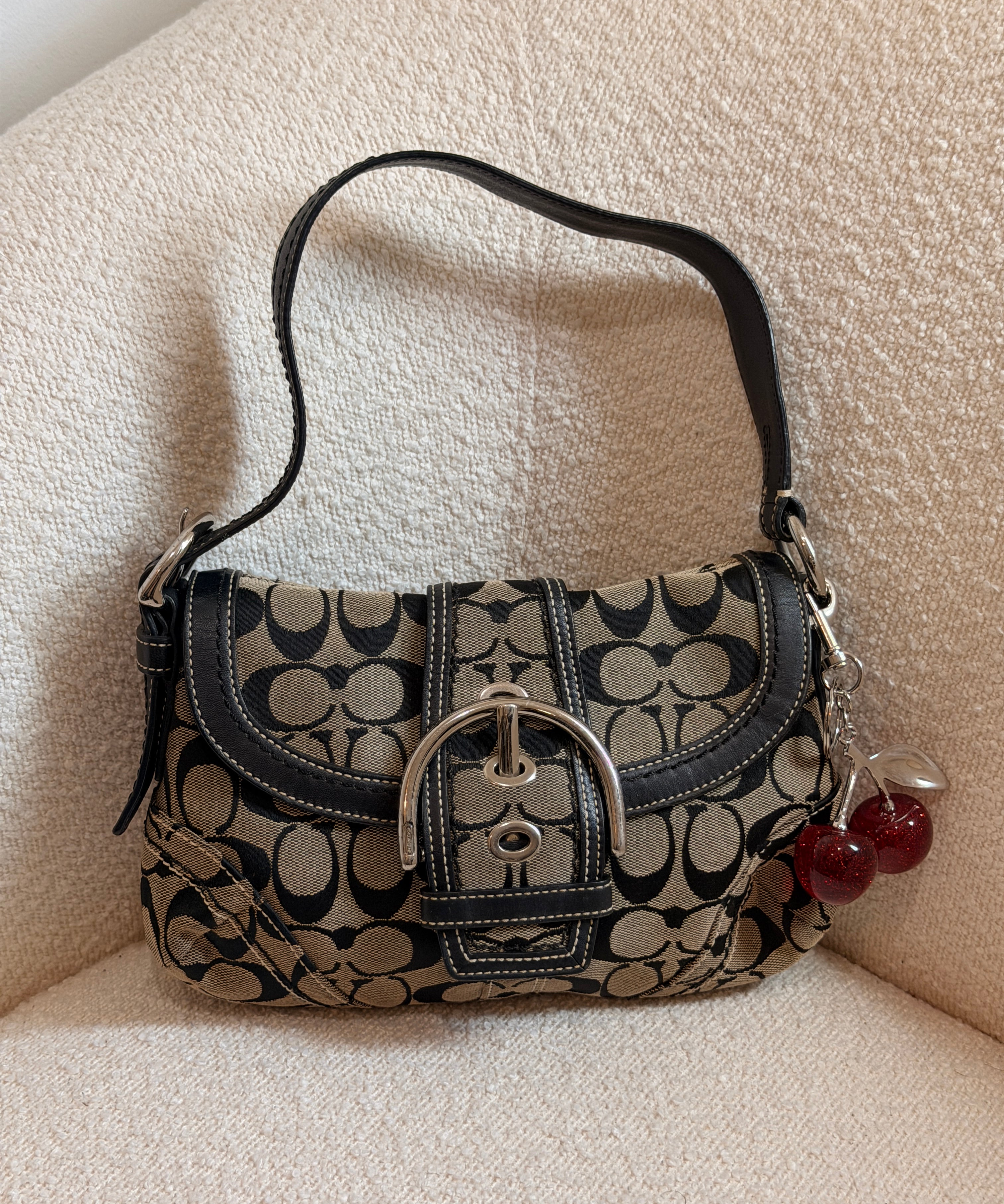Rare Grey Canvas Mini Soho Bag