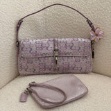 Coach Lilac Purple Optic Lurex Shoulder Bag Set
