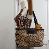 Coach Brown Signature Tote Bag