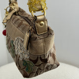 Coach Flower Applique Pochette Bag