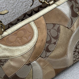 Rare Coach Gold Patchwork Tote Bag