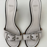 Coach White Peep-toe Heels (Size 9.5)
