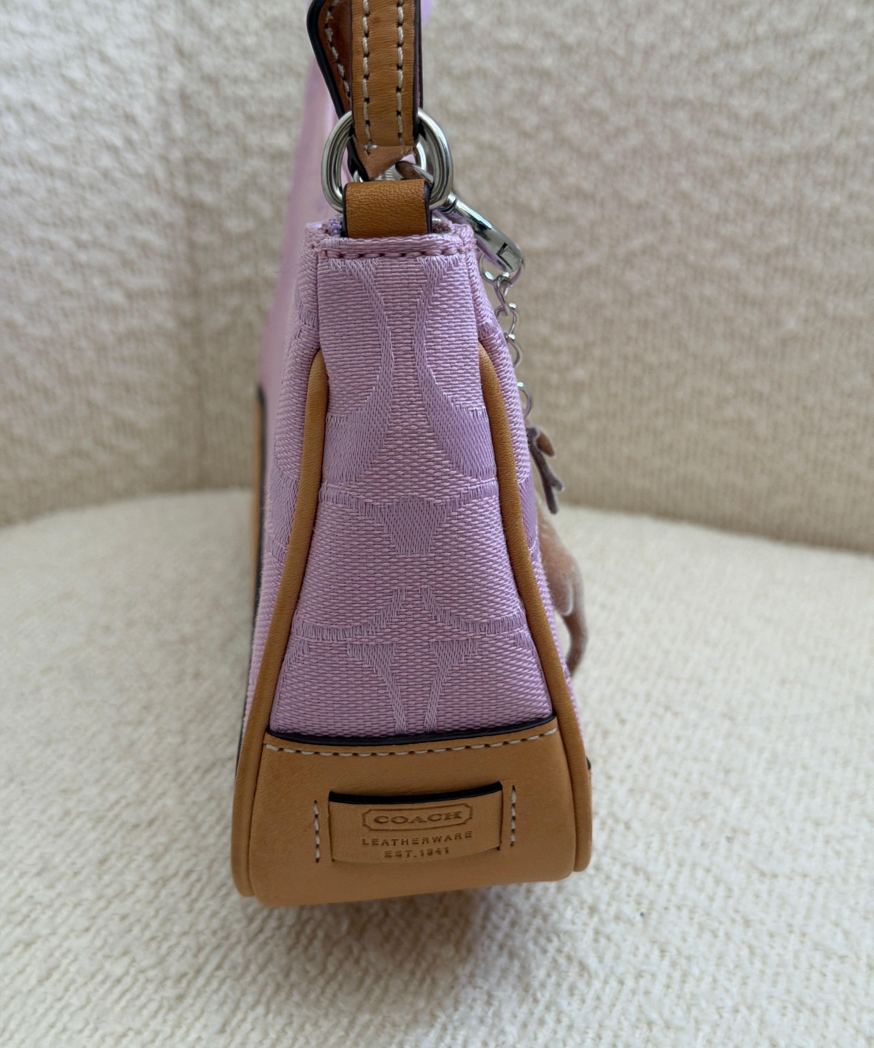 Coach Lilac Signature Demi Hamptons Bag