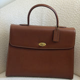 Tan Vintage Coach Madison Biltmore Top Handle Bag