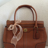 Coach Tan Leather Hamptons Carry-All Bag
